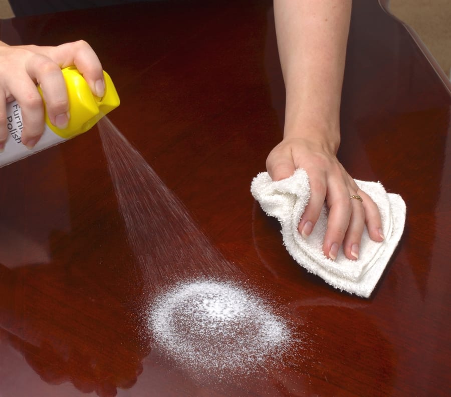 Polishing furniture